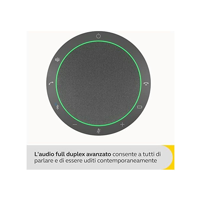 JABRA Speak2 55 MS Vivavoce Bluetooth Cablato USB-C e USB-A Grigio Scuro per Comunicazioni Professionali