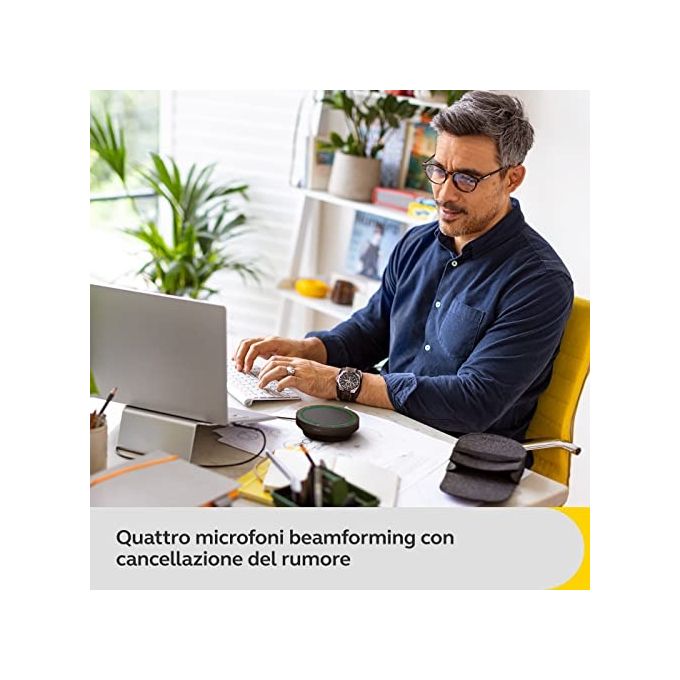 JABRA Speak2 55 MS Vivavoce Bluetooth Cablato USB-C e USB-A Grigio Scuro per Comunicazioni Professionali