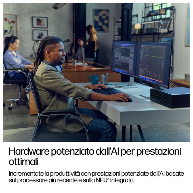HP E07L7AT EliteDesk 8 SFF G1i PC Intel Core Ultra 7 265 32 GB DDR5 1 TB SSD colore Jack black