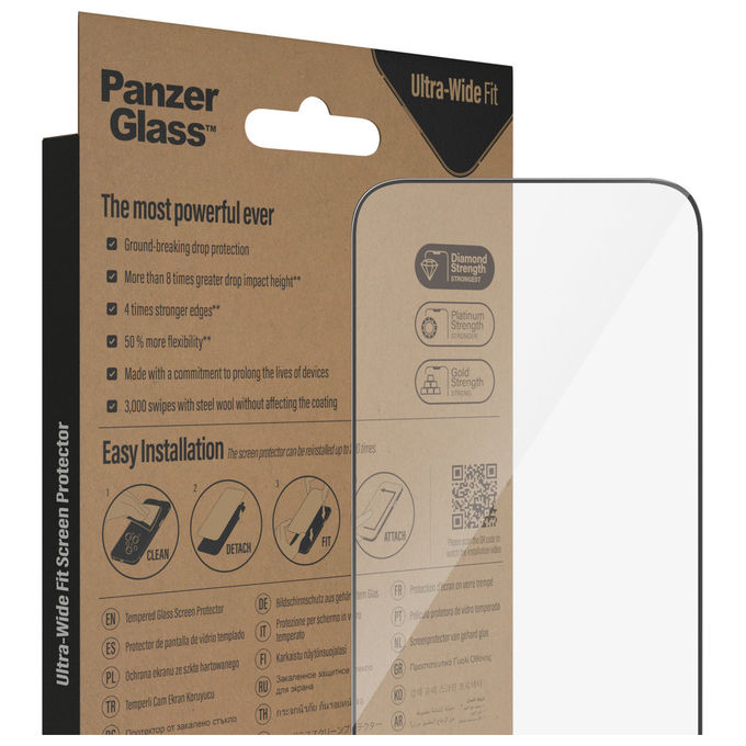 PanzerGlass Ultra-Wide Fit Pellicola Proteggischermo Trasparente per iPhone 14 Pro Max UWF AB