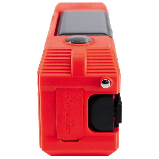 Albrecht 27911 DR 112 Radio Outdoor Digitale con DAB+ FM Bluetooth USB-C Altoparlanti 2x5 W Batteria 4000 mAh IPX5 colore Nero Rosso