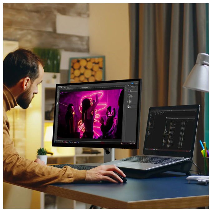 Alogic 27C5KPDT Clarity Monitor Touch 5K 27'' 5120x2880 Pixel IPS LED USB-C Power Delivery colore Nero Argento