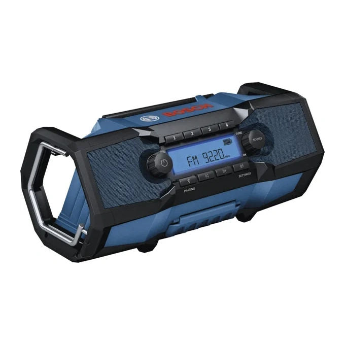 Bosch GPB18V-3C Radio da cantiere Bluetooth Potenza 20 W Funzione Multi-Speaker Sound Compatibile con batterie 18V Li-Ion Bosch Professional colore Nero