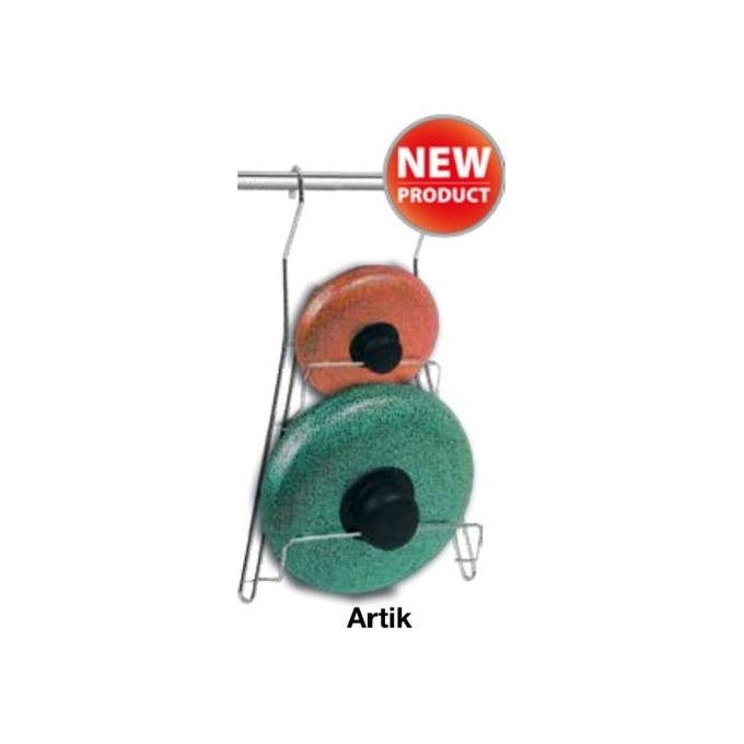 Artex Portacoperchi Artik Cromato da 4 Posti per Barra da Cucina 25x13x40cm