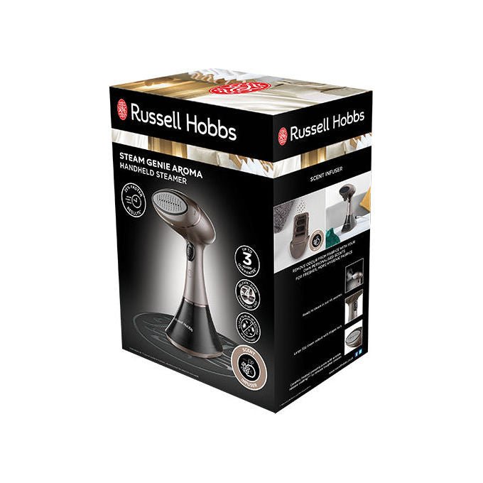 Russell Hobbs 28040-56 Steam Genie Aroma Spazzola a Vapore Portatile 0,2 L 1800 W 32 g-min colore Marrone Cromo