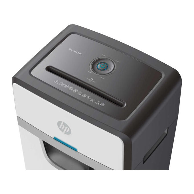 HP OneShred 24CC Distruttore Documenti 24 fogli Taglio Incrociato Sicurezza P-4 Rumorosita'  65 dB colore Grigio chiaro