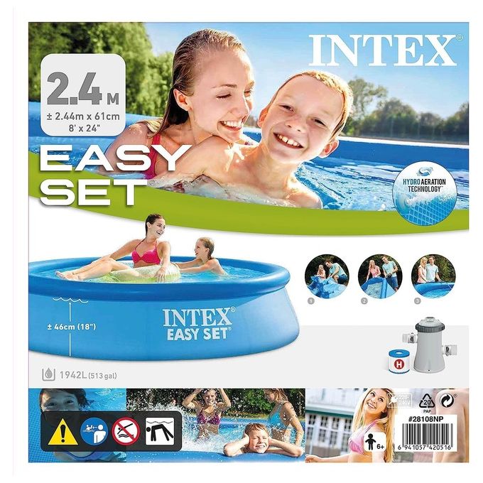 Intex Piscina Autoportante Easy 244x61cm