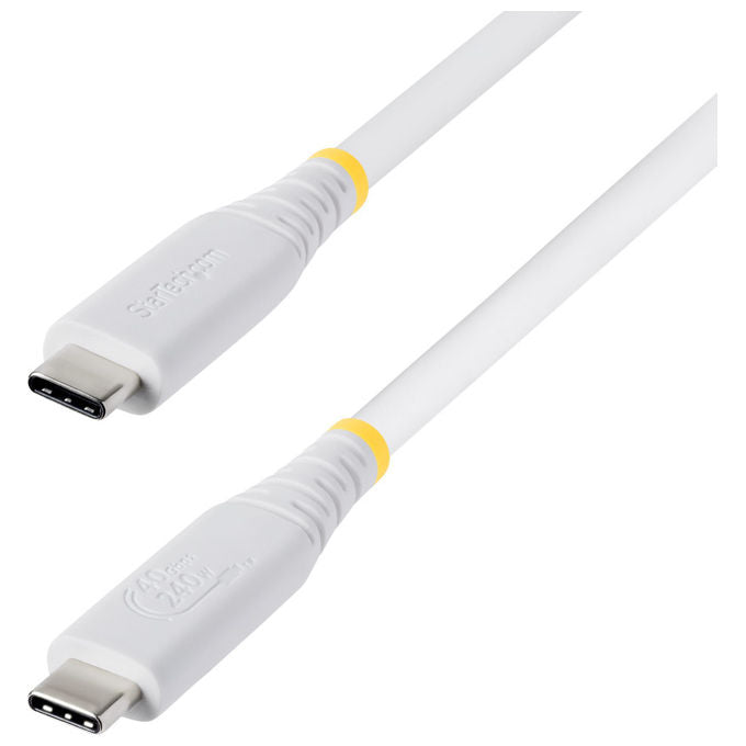 StarTech.com CC50CM40GUSB4TPW Cavo USB4 40 Gbps 240W PD 8K 60Hz Thunderbolt 4 Compatibile colore Bianco
