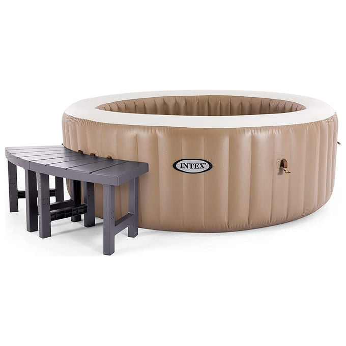 Intex Spa Set di 2 Tavolini Altezza: Media Accessorio per Vasca idromassaggio Marrone Scuro Media