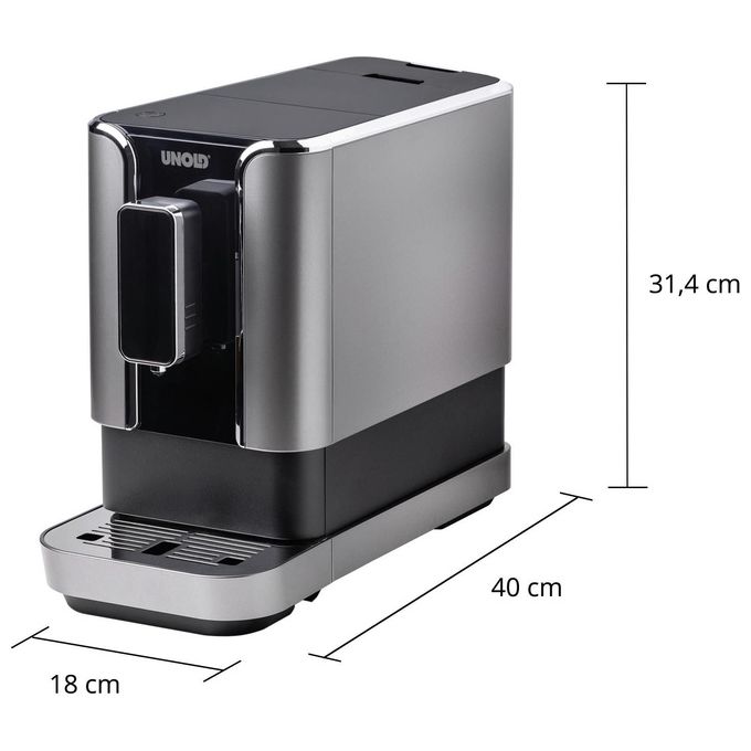 Unold 28835 LUCA Macchina da caffe' Automatica Capacita' serbatoio 1,2 L Pressione 19 bar Potenza 1470 W colore Nero Acciaio inox