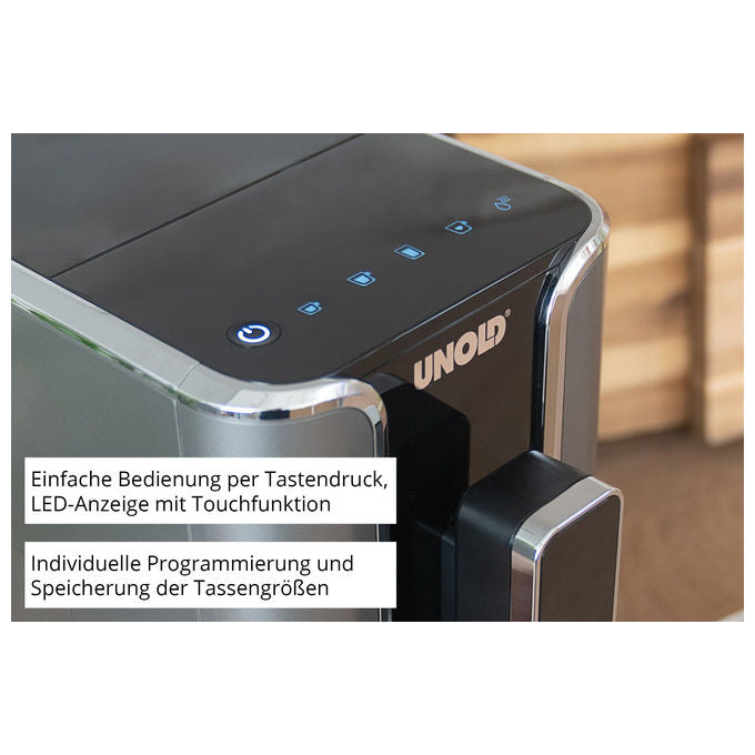 Unold 28835 LUCA Macchina da caffe' Automatica Capacita' serbatoio 1,2 L Pressione 19 bar Potenza 1470 W colore Nero Acciaio inox