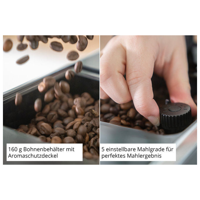 Unold 28835 LUCA Macchina da caffe' Automatica Capacita' serbatoio 1,2 L Pressione 19 bar Potenza 1470 W colore Nero Acciaio inox