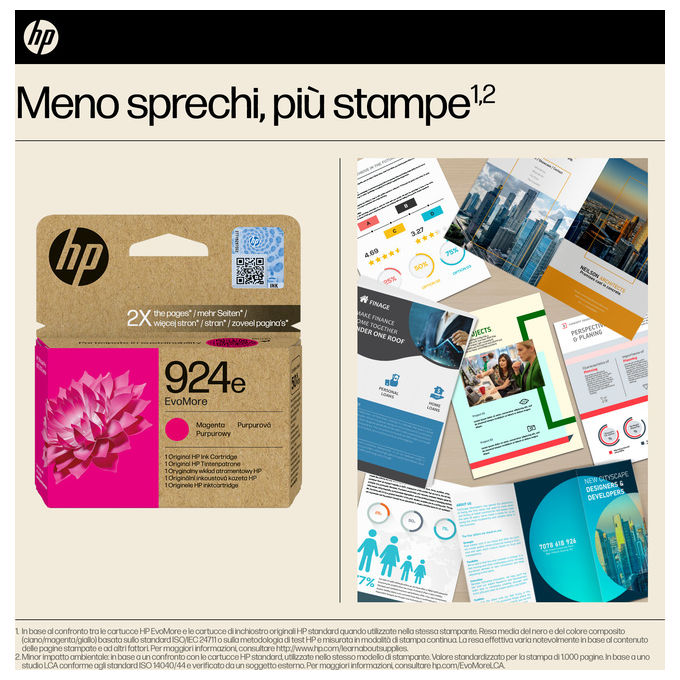 HP 4K0U8NE Cartuccia di inchiostro magenta originale 924e EvoMore Resa elevata XL 800 pagine colore Magenta