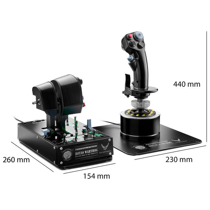 Thrustmaster 2961073 HOTAS WARTHOG MKII Joystick per PC con Tecnologia H.E.A.R.T. e Struttura in Metallo colore Nero