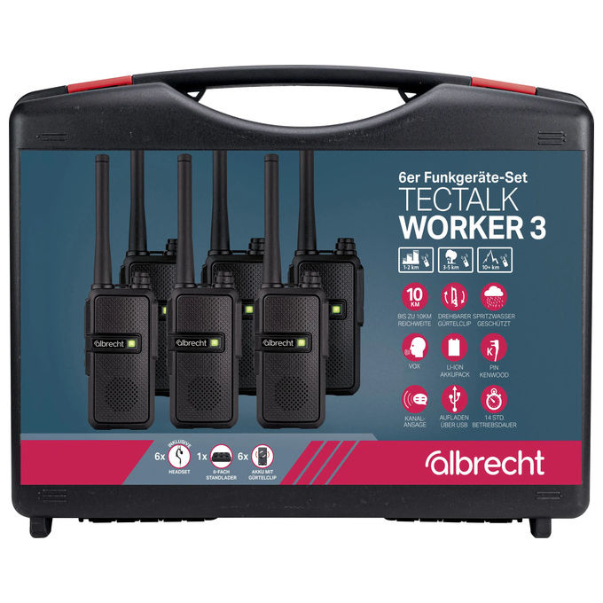 Midland 29827 Ricetrasmittente CB 16 canali portata 10 km batteria 2200 mAh fino a 14 ore colore Nero