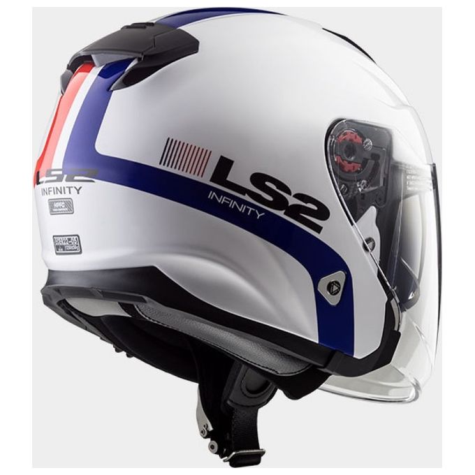 Casco Jet LS2 Infinity XXXL Bianco-Rosso
