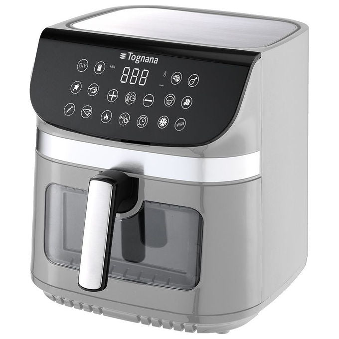 Tognana 8056444557886 Friggitrice ad aria 9 L 2200 W 12 programmi Display digitale colore Grigio Perla