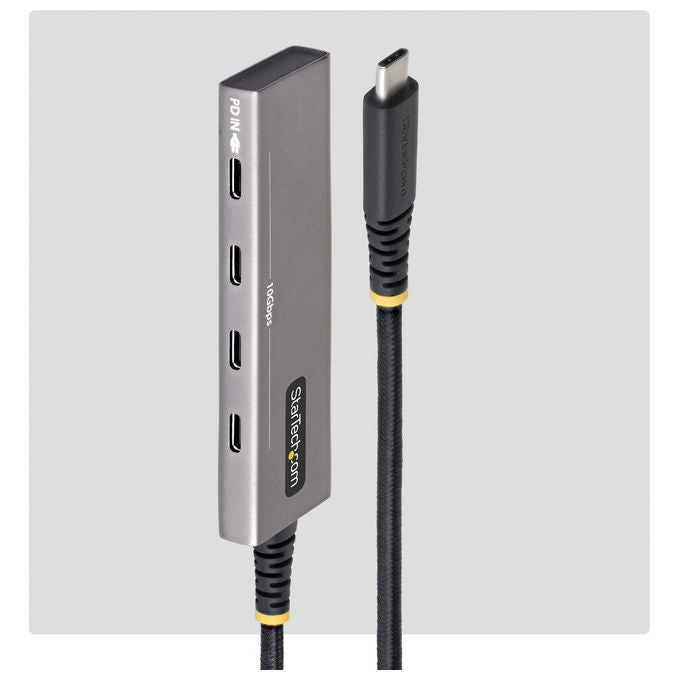 StarTech.com 309B-USBC-HUB Hub USB-C 4 porte 10Gbps Ricarica Power Delivery 100W colore Grigio