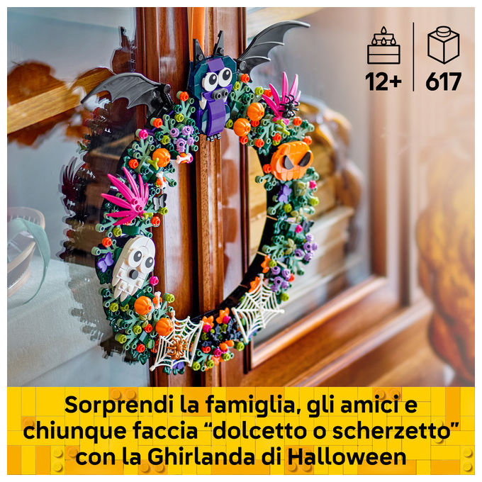 Lego 40825 Ghirlanda di Halloween con Pipistrelli Zucche Fantasmi e Ragnatele 617 pezzi colore Multicolore