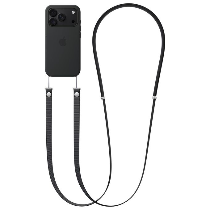 Apple MK9D4ZM-A Tracolla in PET Riciclato Compatibile con Custodie MagSafe per iPhone 18 Pro 17 Pro 17 17e Air colore Nero