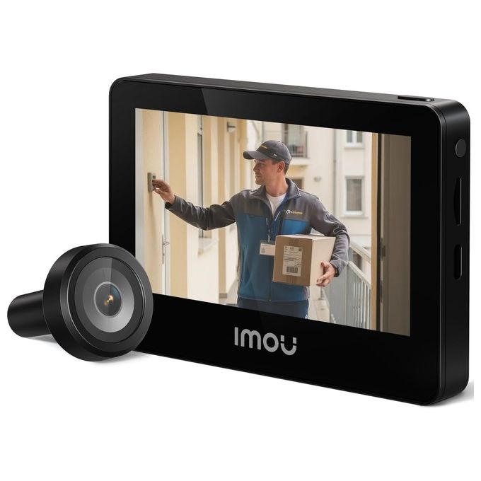 Imou VO1-5M0R-VH1-7A0S Videocitofono Smart Wi-Fi 6 Monitor 7'' Risoluzione 5MP QHD Campo Visivo 125° Audio Bidirezionale Memoria Fino a 512GB colore Nero