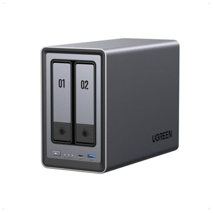 Ugreen 6941876223695 NASync DXP2800 Sistema NAS 2-Bay Intel N100 8 GB DDR5 UGOS Pro supporto RAID HDMI USB 3.2 2500 Mbit-s colore Nero