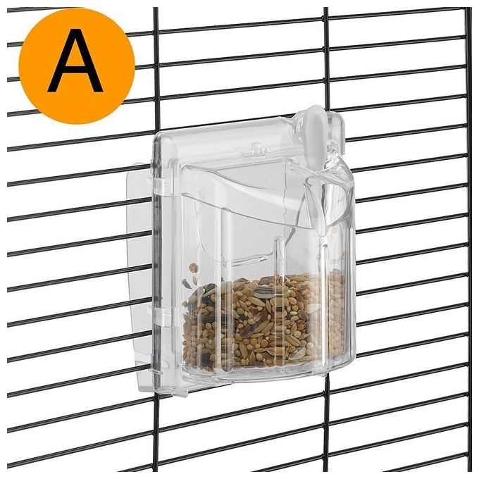 Ferplast Gabbia per Uccelli IBIZA OPEN Gabbia per Canarini, Bengalini, Cocorite, Inseparabili, in Metallo, Accessori inclusi Posatoi Mangiatoie Girevoli, 49,5 x 30 x h 69 cm.
