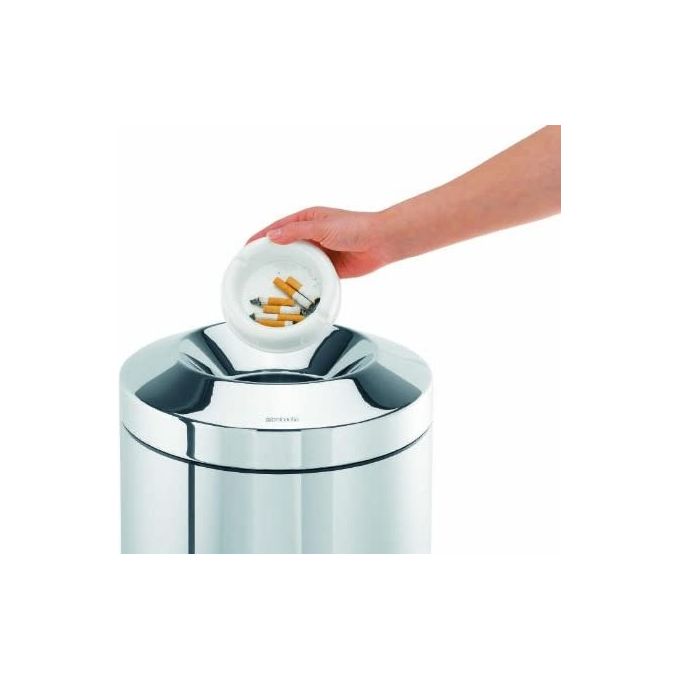 Brabantia 287527 Flameguard Cestino Ignifugo 30 L Acciaio Inox con Secchio Interno Rimovibile colore Argento