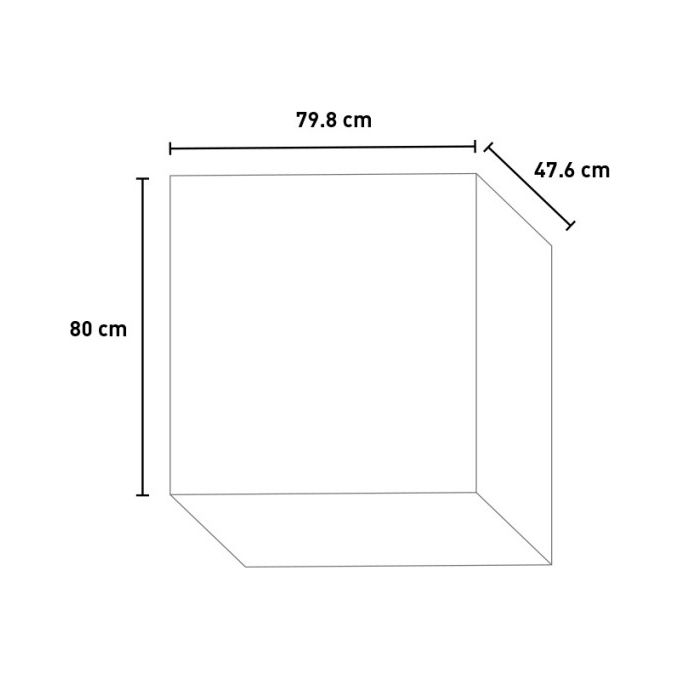 Mobile da cucina sottolavello 80X50 in kit in legno Bianco