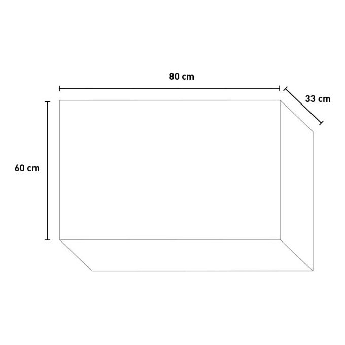 Pensile da cucina in legno 2 ante Bianco L80 X P33 X H60 cm