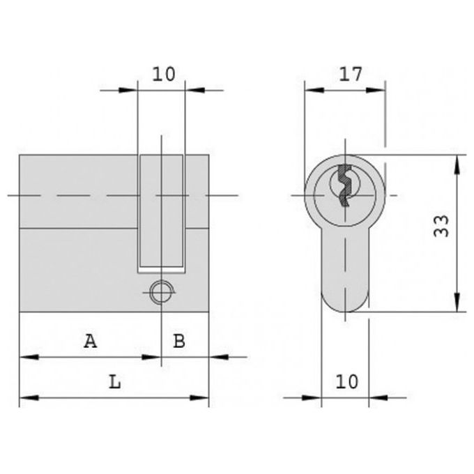 Cisa 08030-03-0 Cilindro Logo 50mm 39.5x10mm