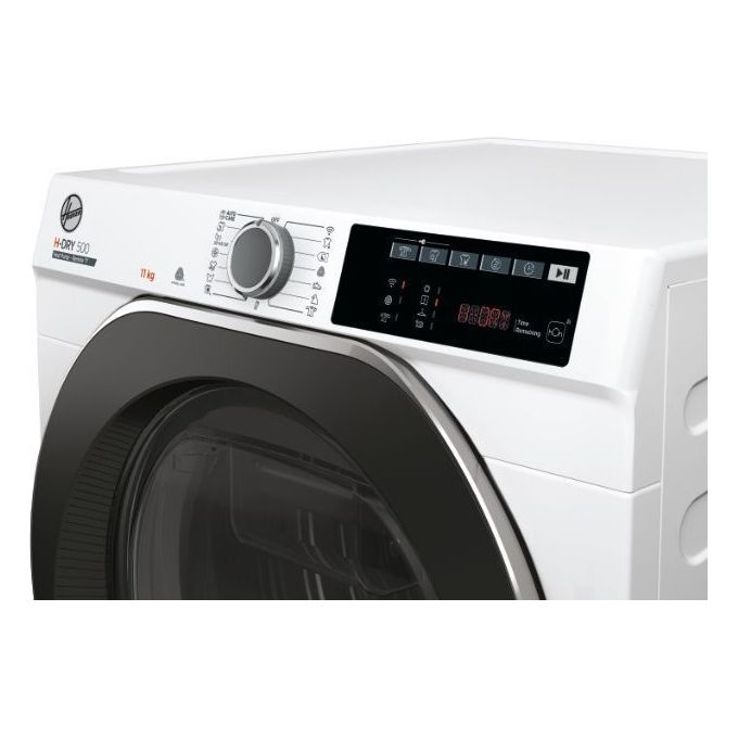 Hoover H-DRY 500 NDEH11A2TCBEXS-S Asciugatrice a pompa di calore 11 Kg classe A++ 15+1 programmi Auto care programma lana controllo remoto bianco 596x611x850