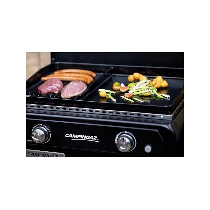 [ComeNuovo] Campingaz Piastra a Gas Blue Flame LXD Twin 2 Fuochi per Campeggio e Outdoor