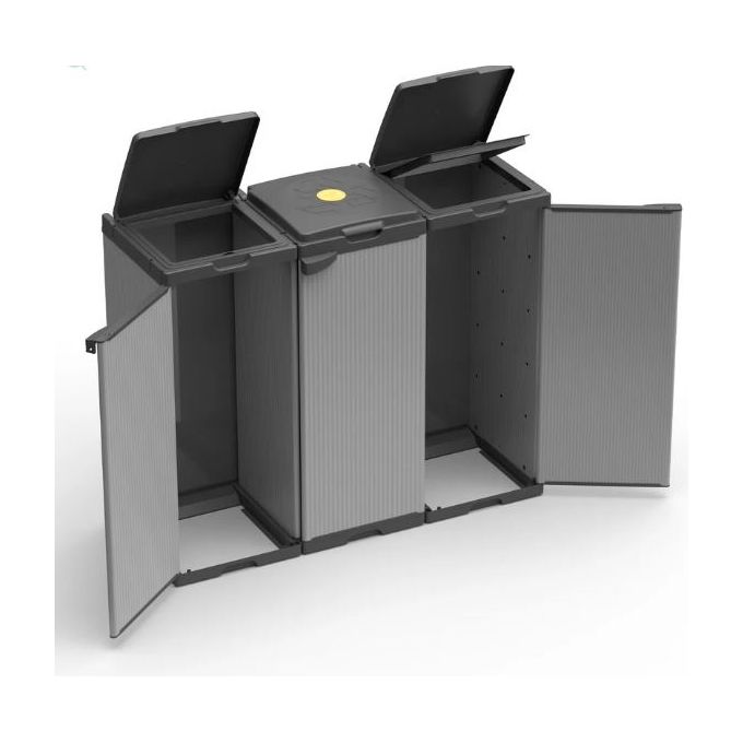Mongardi Mobile Porta sacco Tris Supporto per Sacchi da 80 L Design Funzionale e Resistente per Rifiuti e Riciclaggio, Perfetto per Uso Domestico e Professionale