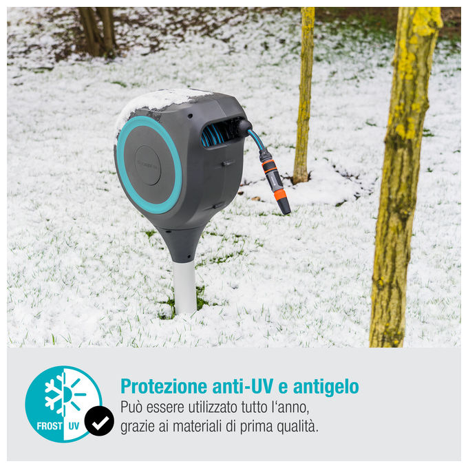 GARDENA Avvolgitubo Automatico da Giardino RollUp S, con Tubo da 15m