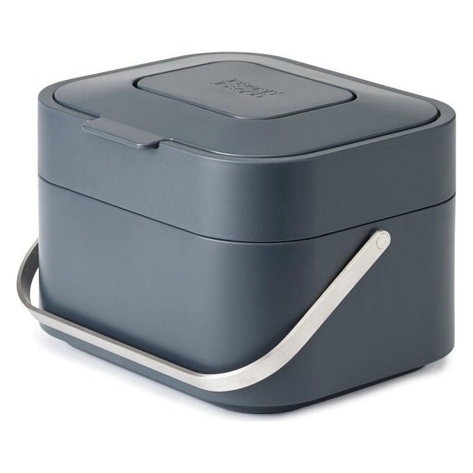 Joseph Joseph 30016 Stack 4 Compostiera 4 L con Filtro Antiodore Maniglia Acciaio Coperchio Antiodore Forma Rettangolare colore Grafite