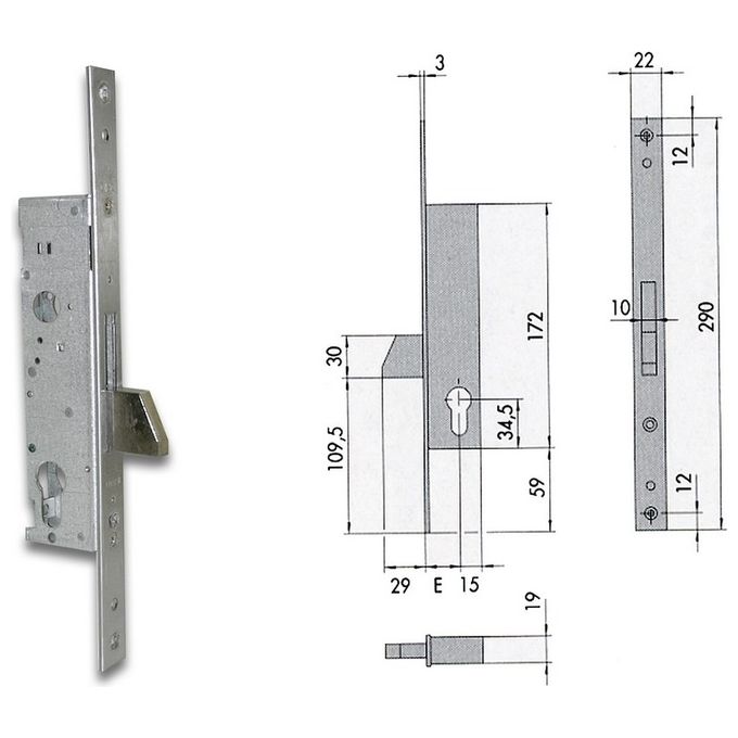 Cisa 46210-25 Serratura S-cilindro