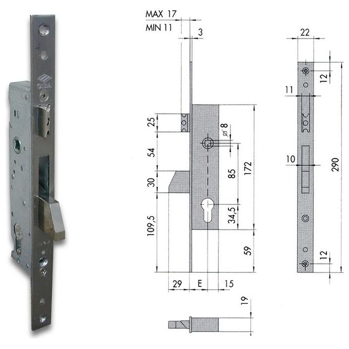 Cisa 46215-35 Serratura S-c.scrocco