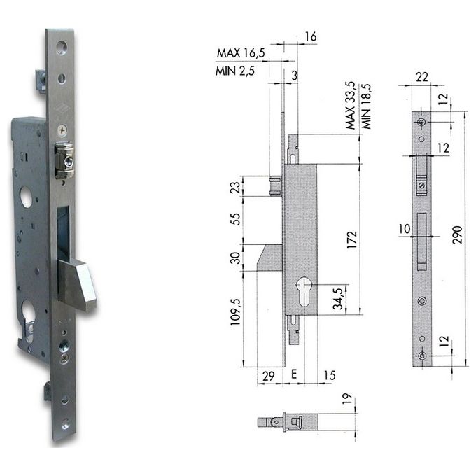 Cisa 46250-30 Serratura S-c.rullo
