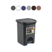 Stefanplast Elegance Pattumiera Rattan 6 Litri Grigio