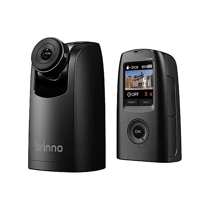 Brinno TLC300 Time Lapse Camera 1080P f-2.0 118° FOV 1.44'' IPS LCD fino a 100 giorni batteria SD fino a 128GB colore Nero