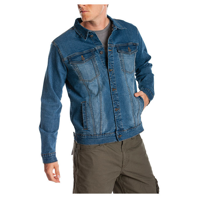 Vigor-Blinky Giubbotto Rica Lewis Jeans Stant Stretch Denim Chiaro Taglia L