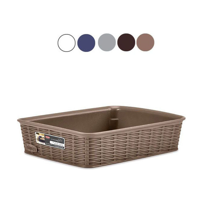 Stefanplast Cesta Elegance Rattan 25x19x6cm Grigio