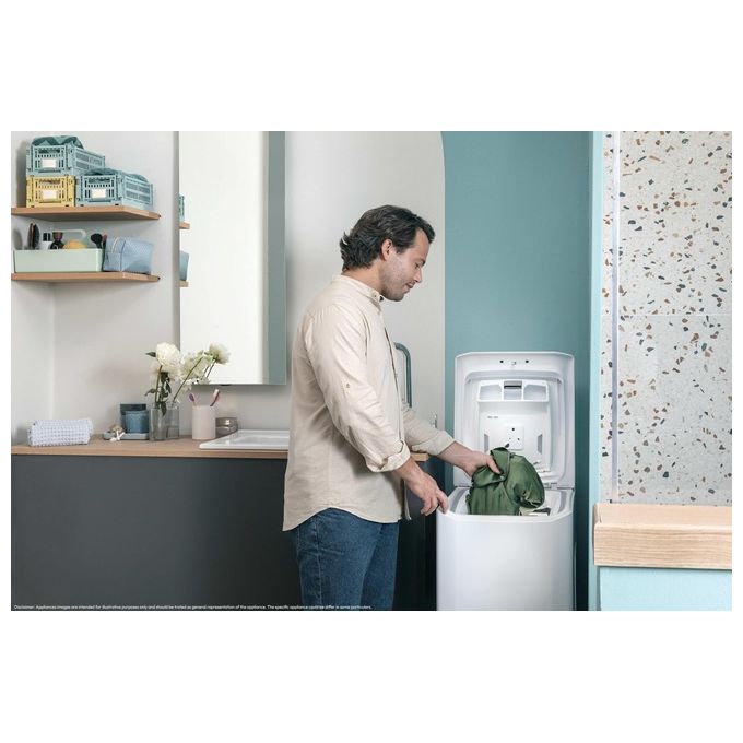Candy 31021071 ProWash 500 Lavatrice Caricamento dall'alto 7 Kg 1200 rpm Classe A Inverter Wi-Fi Smart Wash (40.5x60x86 cm) colore Bianco