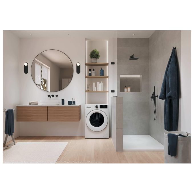 Hoover 31021248 H-Care 300 Lavatrice Carico Frontale 8 Kg 1400 rpm Classe D (60x60x85 cm) colore Bianco