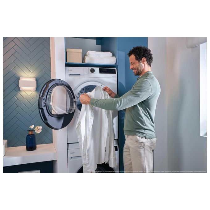 Candy 31102979 ProDry 300 Asciugatrice Pompa di Calore 10 Kg Classe E AI Smart Move Easy Iron Plus (84.5x59.5x61.6 cm) colore Bianco