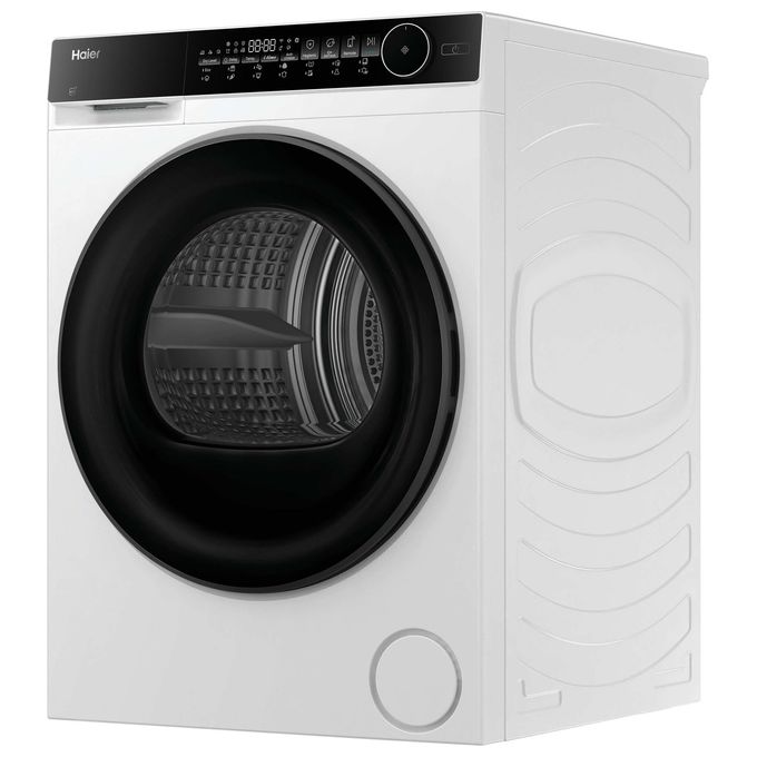 Haier HD100-C367LU1-S Asciugatrice Libera installazione 10 Kg Classe C Pompa di calore Wi-Fi hOn (59.5x68.5x84.5 cm) colore Nero Bianco
