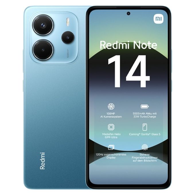Smartphone Xiaomi Redmi Note 14 4G 128GB 6.67' OLED 50MP Blue [Grade A]
