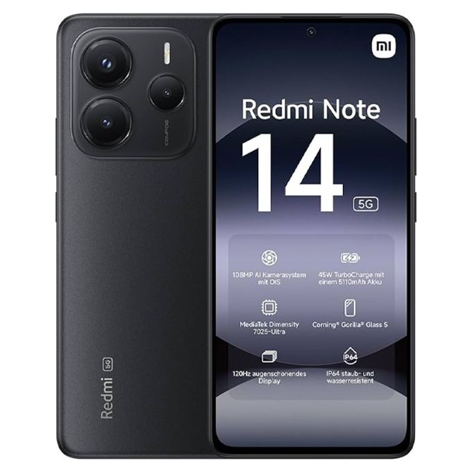 Smartphone Xiaomi Redmi Note 14 4G 256GB 6.67' OLED 50MP Black [Grade A]