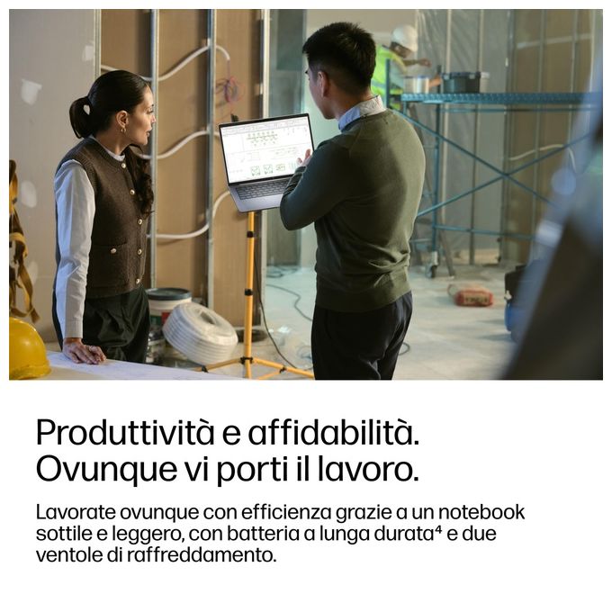 HP DK1L7ET ZBook 8 G2i Workstation mobile Intel Core Ultra 7 356H 32 GB DDR5-SDRAM 1 TB SSD NVIDIA RTX PRO 500 Blackwell Wi-Fi 7 Windows 11 Pro colore Argento